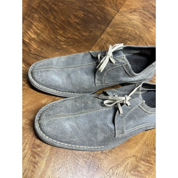 Vtg Cole Haan Men's 10.5 C10104 Distressed Split Toe Gray Lace-Up Oxford Shoes - Picture 3 of 9